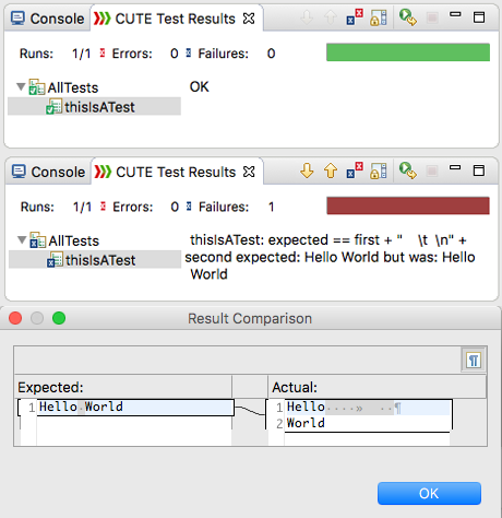 CUTE Eclipse Plug-in Diff View