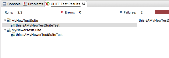 Multiple Suites Test View